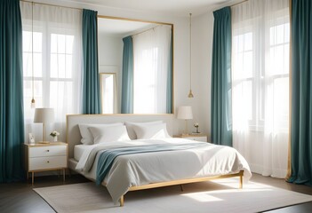 Photo interior modern design room 3d illustration