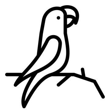 recommend clip art: Bird Parrot outline icon