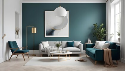 Photo interior modern design room 3d illustration
