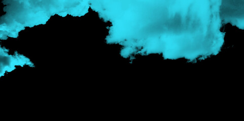 Obraz premium Blue powder explode cloud on black background. Launched blue dust particles splash on background. Pastel blue delicate decoration background. . Vector illustration. 