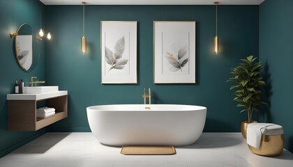 Photo interior modern design room 3d illustration