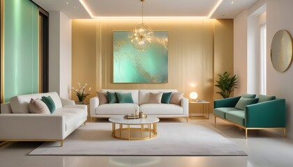 Photo interior modern design room 3d illustration