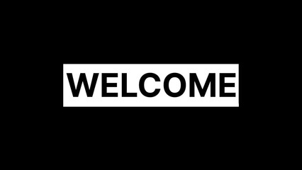  animated welcome text background. great for opening intro and welcome