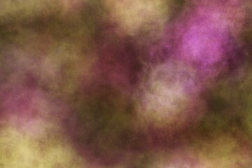 Abstarct purple yellow space light on a dark background.