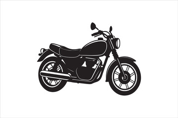 Obraz premium Motorcycle Silhouette Victor Art Created with AI Technology 