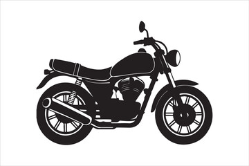 Obraz premium Motorcycle Silhouette Victor Art Created with AI Technology 