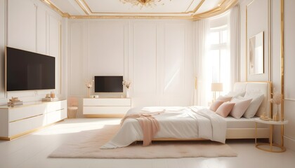 Photo interior modern design room 3d illustration