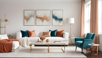 Photo interior modern design room 3d illustration