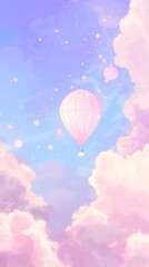 Fototapeta premium hot air balloon in sky