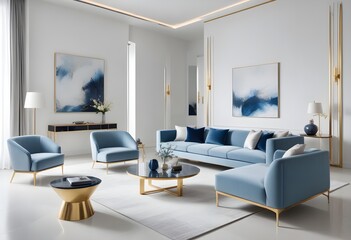 Fototapeta premium Photo interior modern design room 3d illustration