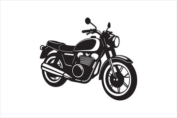 Fototapeta premium Motorcycle Silhouette Victor Art Created with AI Technology 