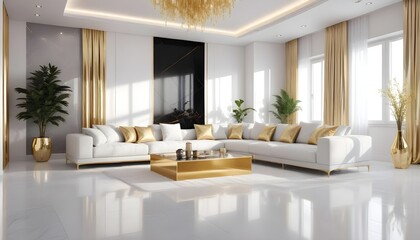 Fototapeta premium Photo interior modern design room 3d illustration