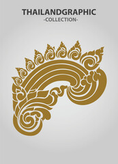 Obraz premium Vector element ethnic decorative ornament ethnic thai illustration