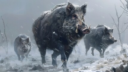 Cartoon animal - boar - isolated - illustration for children. 
