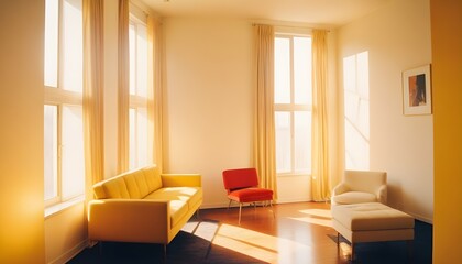 Fototapeta premium Photo interior modern design room 3d illustration