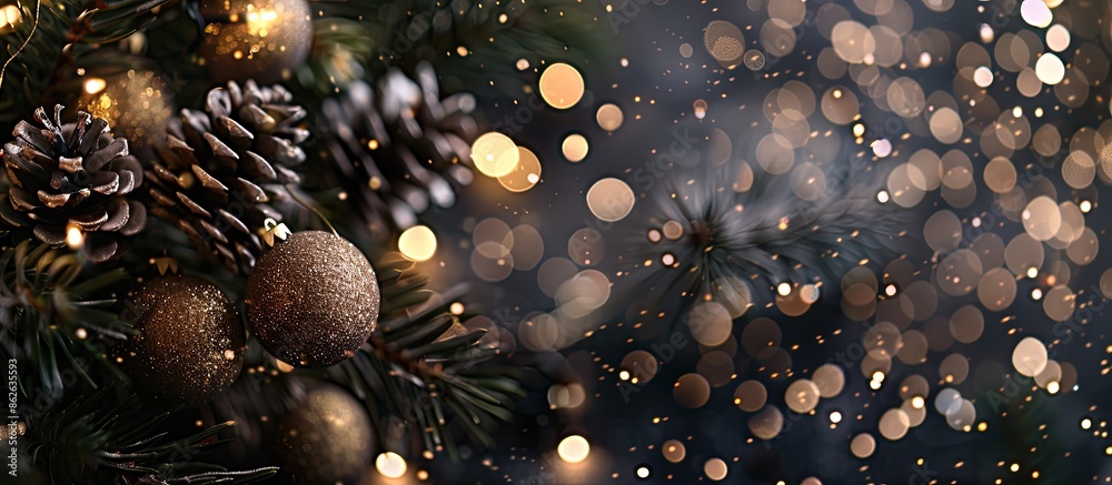 Poster festive backdrop with copy space image for christmas.