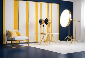 Photo interior modern design room 3d illustration