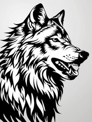 A wolf with a menacing look on its face