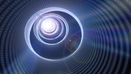 Abstract digital background of plexus tunnel