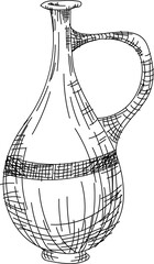 Clay wine jug doodle