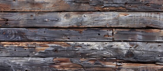 Obraz premium Background of an old weathered wooden wall with a rustic texture, suitable for displaying text or images. Copy space image.