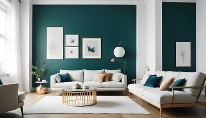 Photo interior modern design room 3d illustration