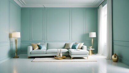 Photo interior modern design room 3d illustration