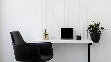 modern office interior with table and chair