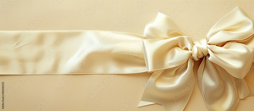 Poster Decorative bow displayed in copy space image.