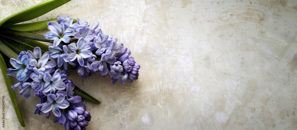 Aufkleber hyacinth on a paper background with copy space image