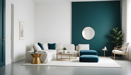 Photo interior modern design room 3d illustration