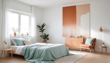 Photo interior modern design room 3d illustration