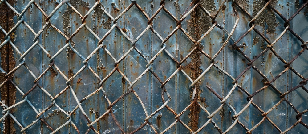 Poster texture of a metallic fence, suitable for a copy space image.