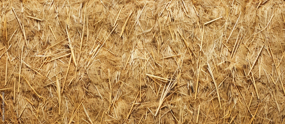 Poster Background of dry straw texture embellished with space for text insertion in an image. Copy space image. Place for adding text and design