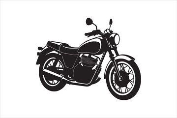 Obraz premium Motorcycle Silhouette Victor Art Created with AI Technology 