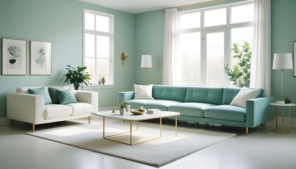 Photo interior modern design room 3d illustration
