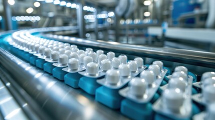 Obraz premium The Pharmaceutical Production Line