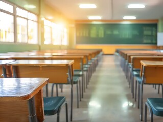 empty classroom in school