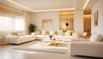 Fototapeta premium Photo interior modern design room 3d illustration