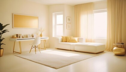 Fototapeta premium Photo interior modern design room 3d illustration