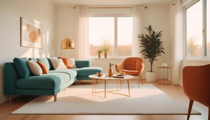 Fototapeta premium Photo interior modern design room 3d illustration