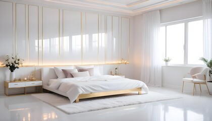 Photo interior modern design room 3d illustration