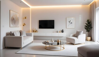 Fototapeta premium Photo interior modern design room 3d illustration