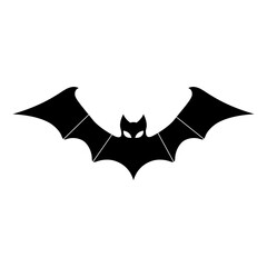 Vector Halloween black bat silhouettes for holiday horror night, vector cartoon icons. Flying vampire bat silhouettes.
