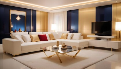 Photo interior modern design room 3d illustration