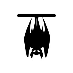 Vector Halloween black bat silhouettes for holiday horror night, vector cartoon icons. Flying vampire bat silhouettes.