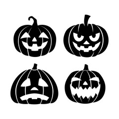 Happy Halloween Pumpkin flat vector illustration. Scary and Creepy Pumpkin vector. Isolated in a blank background can be edited and color-changed.