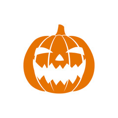 Happy Halloween Pumpkin flat vector illustration. Scary and Creepy Pumpkin vector. Isolated in a blank background can be edited and color-changed.