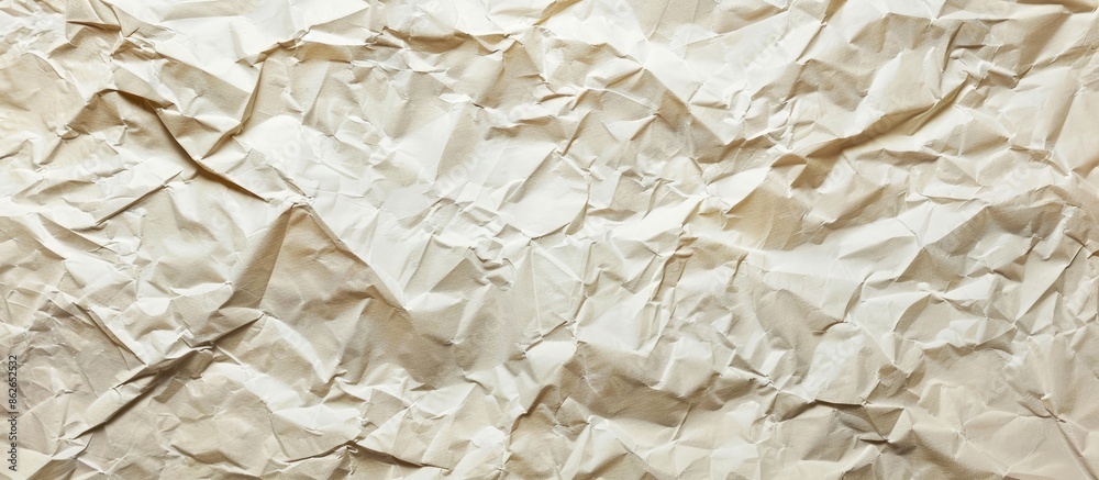Poster natural crumpled paper texture with copy space image.