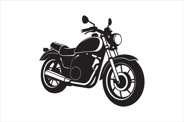Obraz premium Motorcycle Silhouette Victor Art Created with AI Technology 